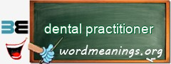 WordMeaning blackboard for dental practitioner